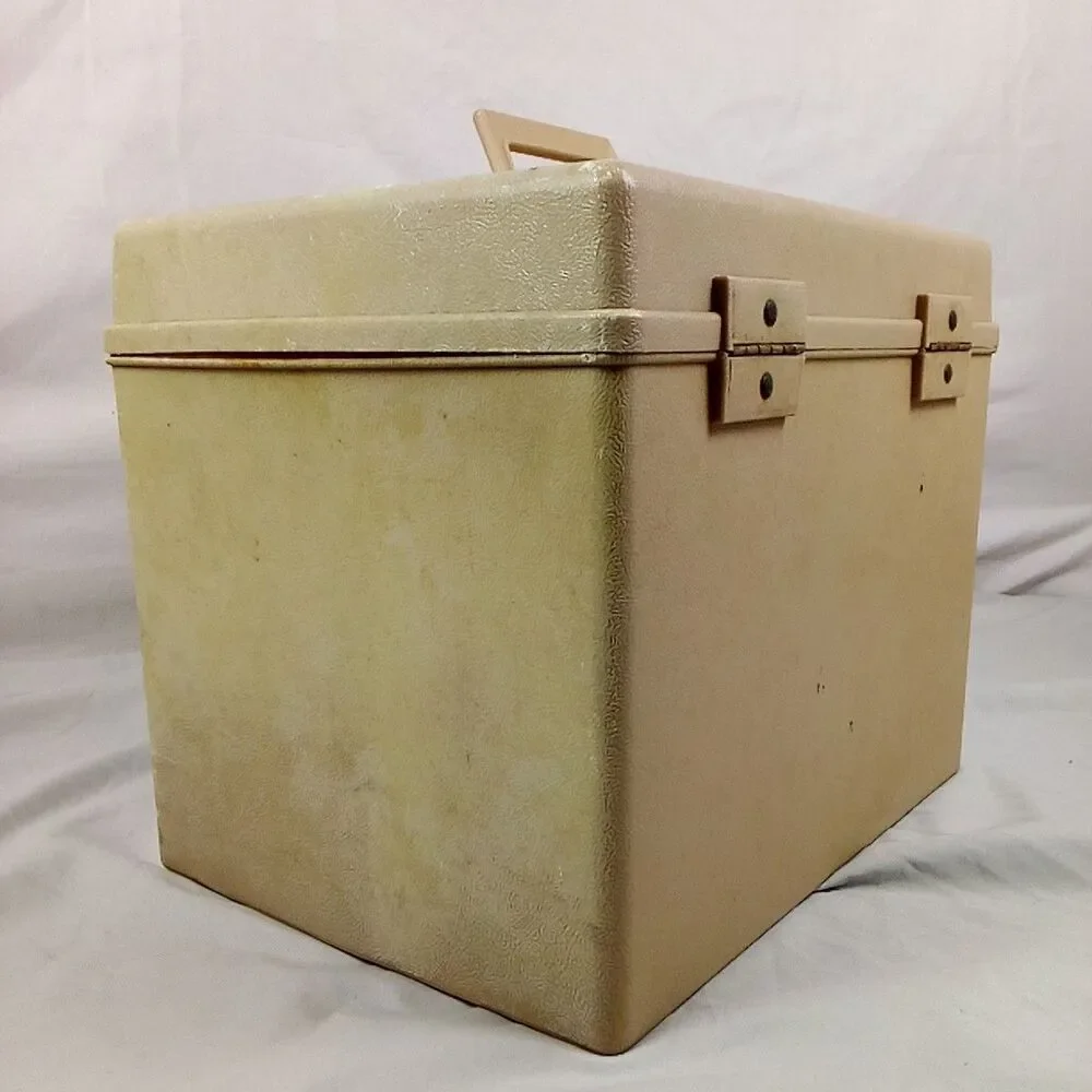 Sterling Jumbo Letter File Storage Box Large Vintage Archive Almond Cream Bin